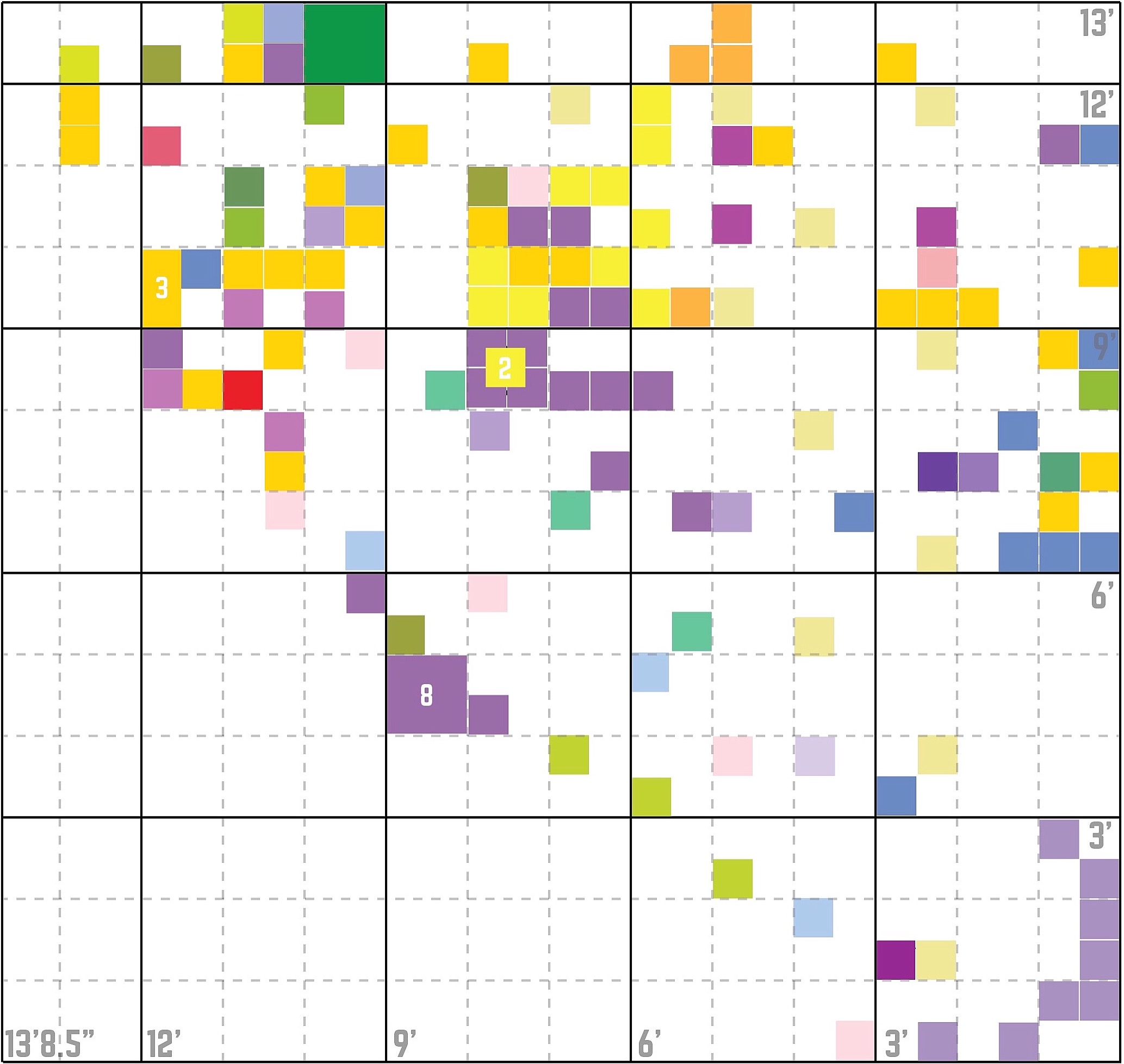 Plants by species geocoded within a landscape by John Kamp of Prairieform. A collaboration with Noel Kingsbury.