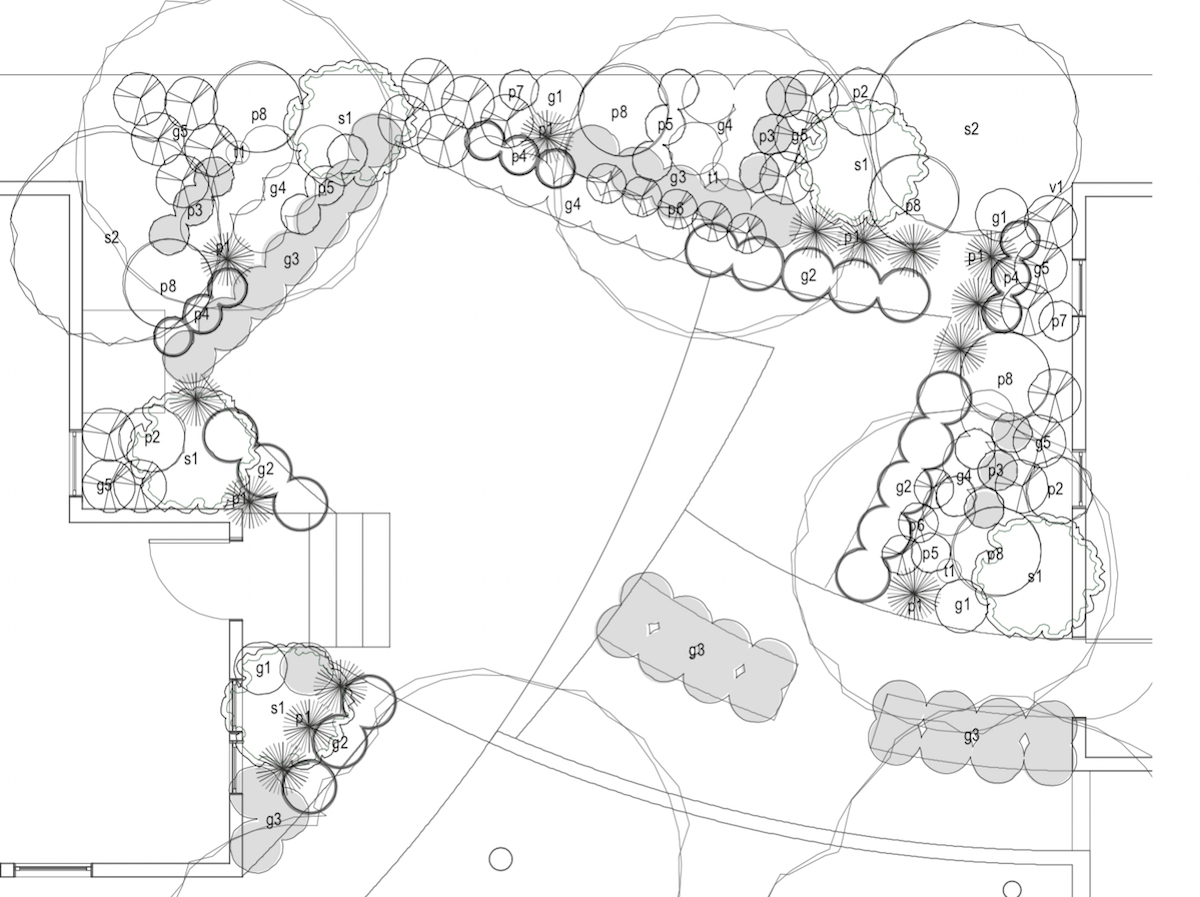 The planting plan for the Zenith Avenue landscape by Prairieform.