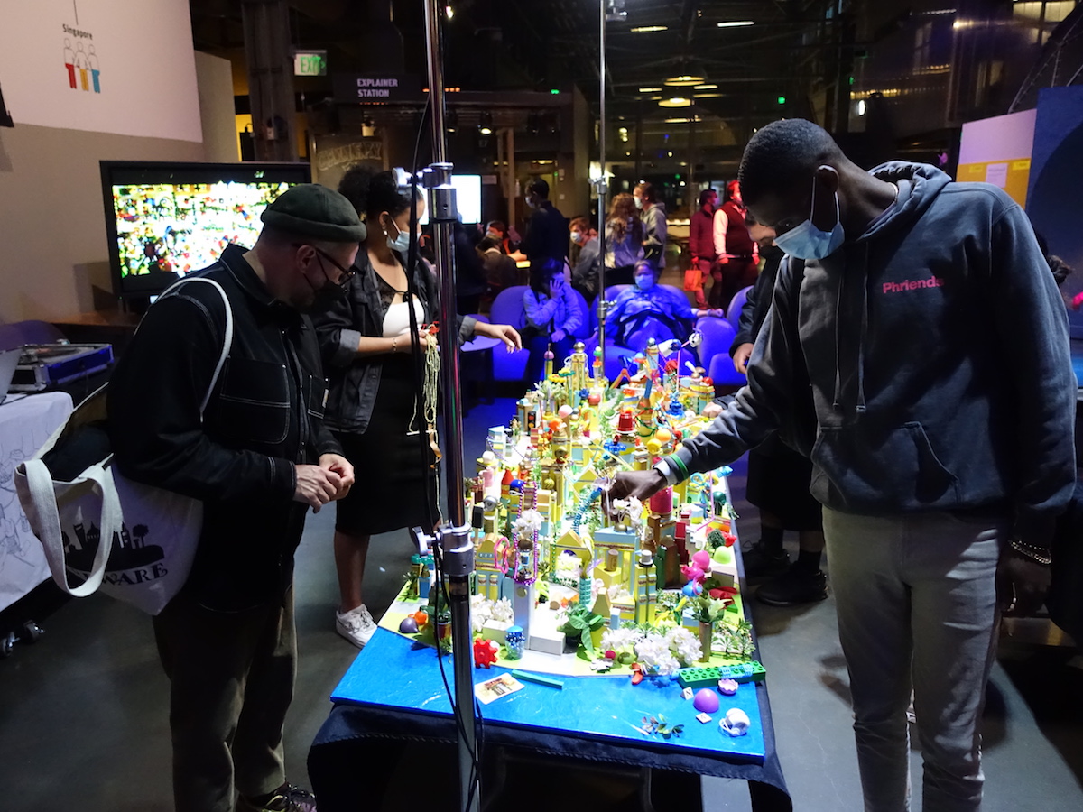 The model of Market Street and participants building their ideas onto it.